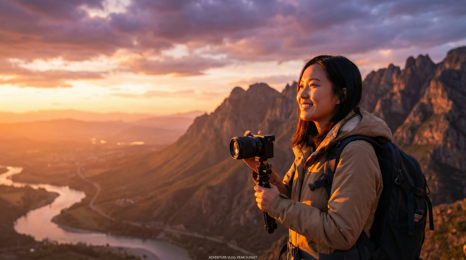 黄色仓库山巅日落旅行视频